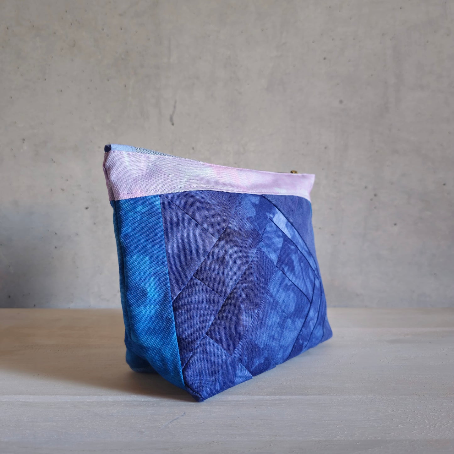 Patchwork Pouch Dama - Night Blue-La Cave à Laine