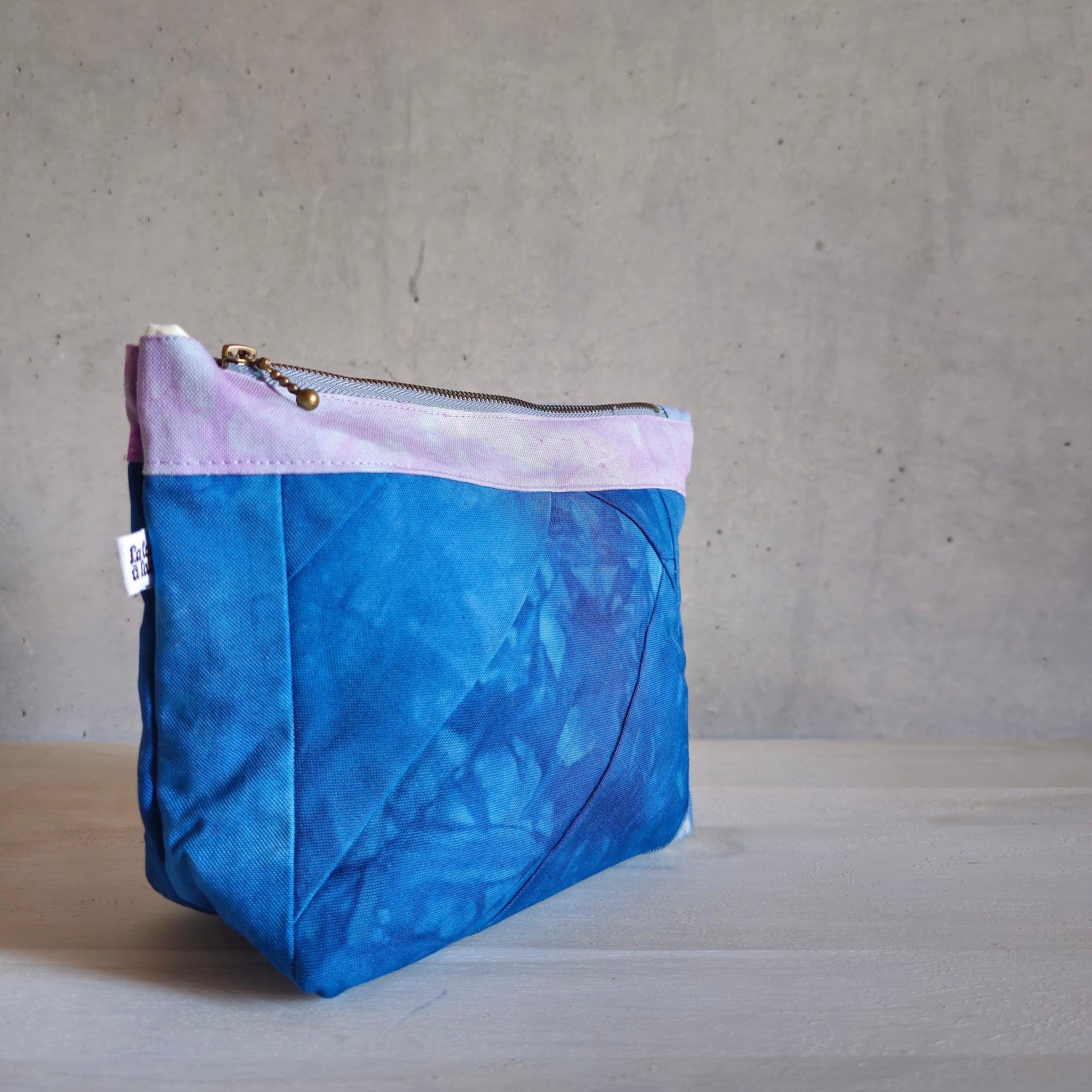 Patchwork Pouch Dama - Night Blue-La Cave à Laine