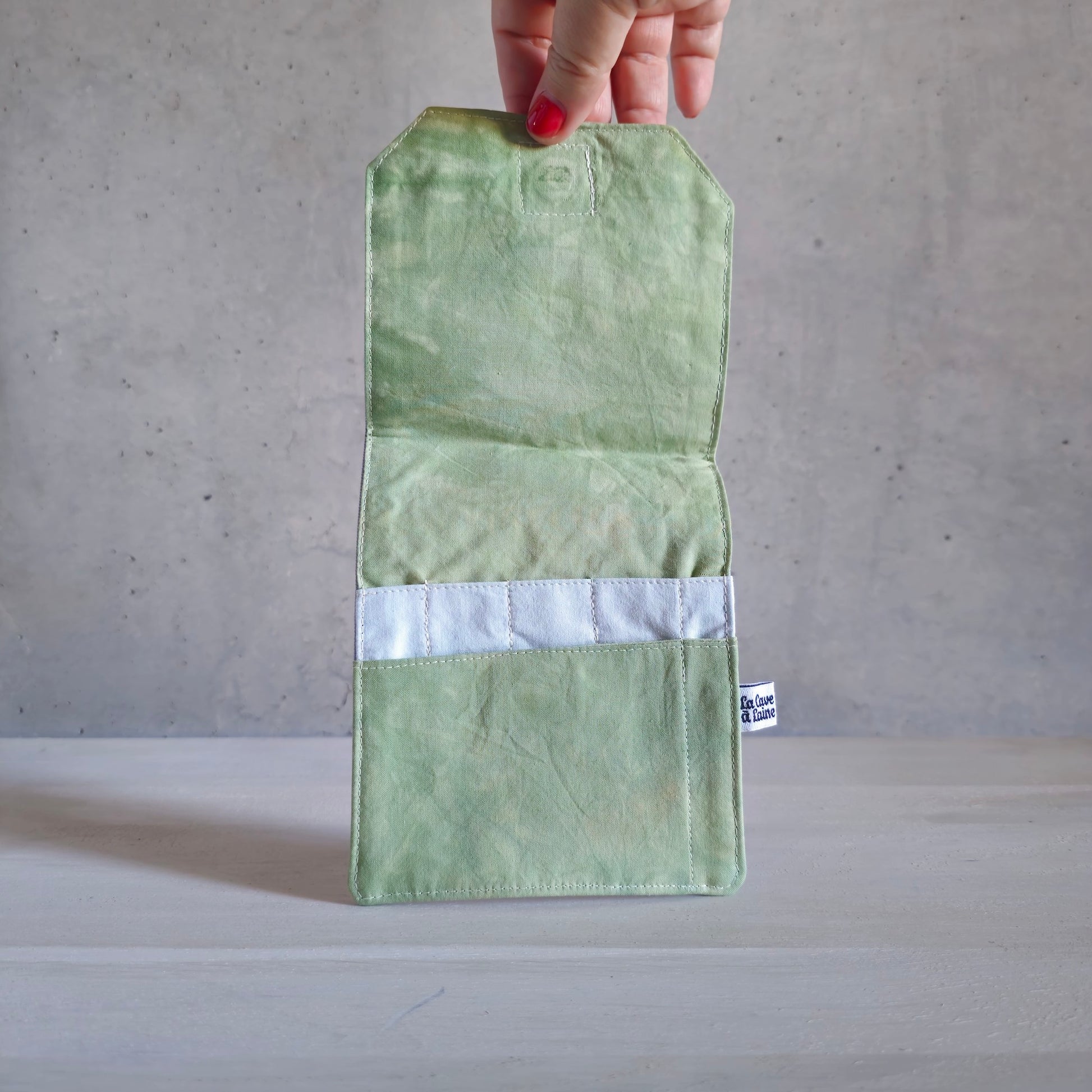 Travel Pouch - Lavender & Light Green-La Cave à Laine