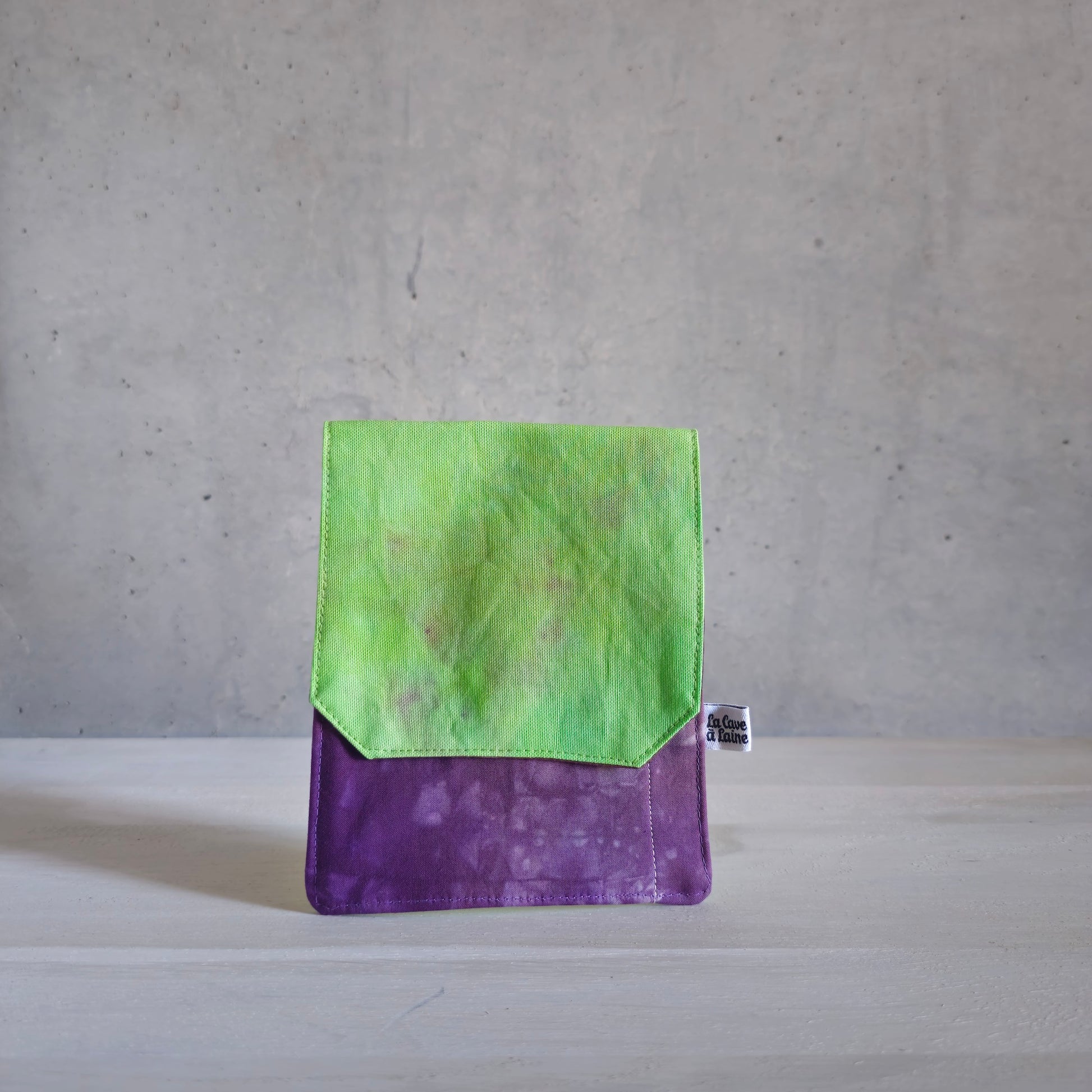 Travel Pouch - Lime Green & Purple-La Cave à Laine