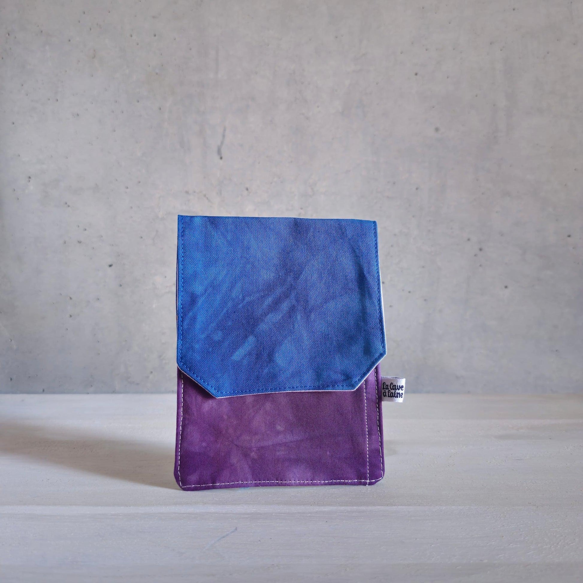 Travel Pouch - Blue & Purple-La Cave à Laine