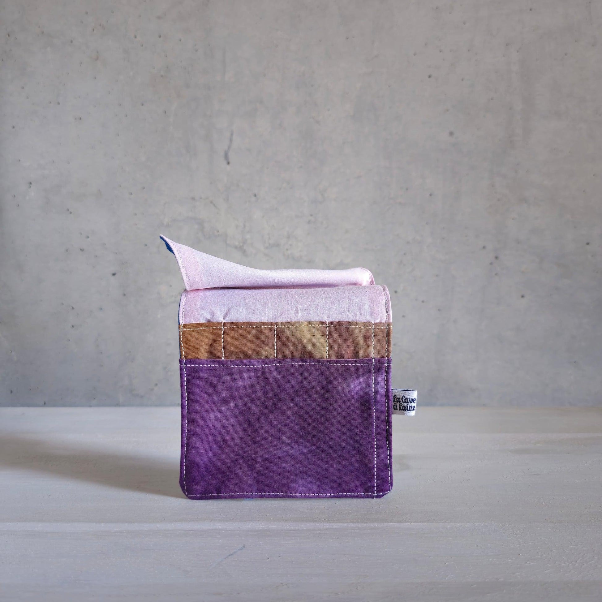 Travel Pouch - Blue & Purple-La Cave à Laine