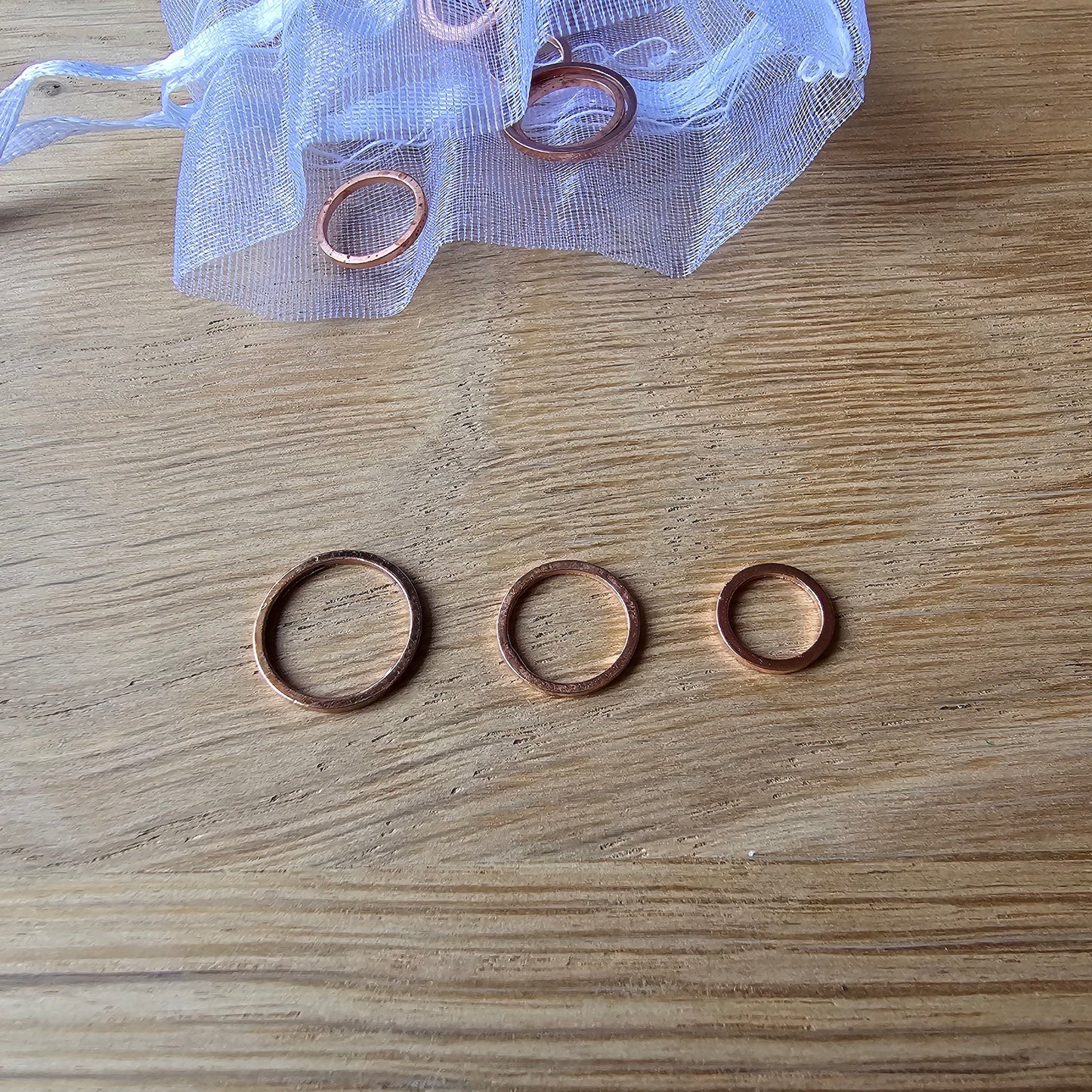 30 Stitch Markers - Circle Mix Rose Gold-La Cave à Laine