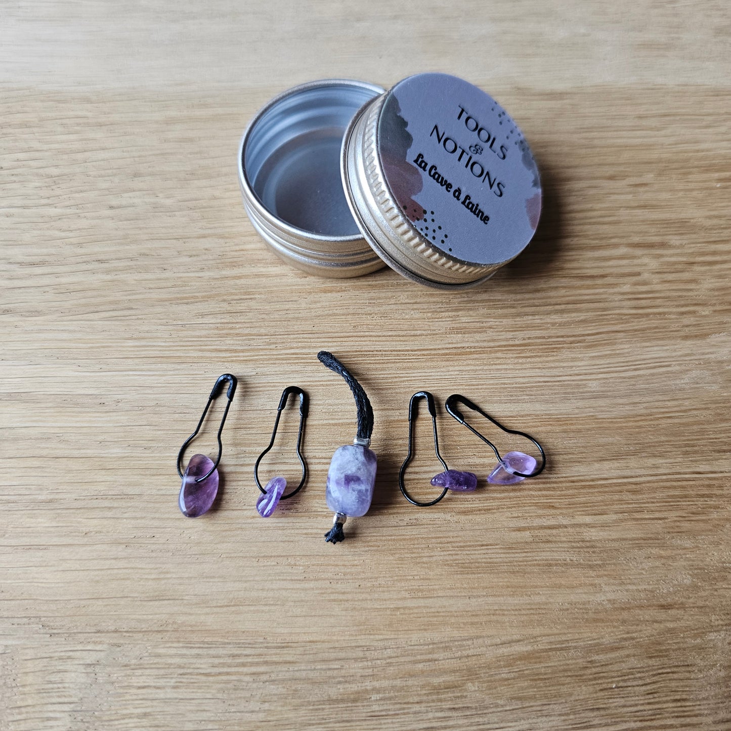 Deluxe Stitch Marker - Amethyst-La Cave à Laine