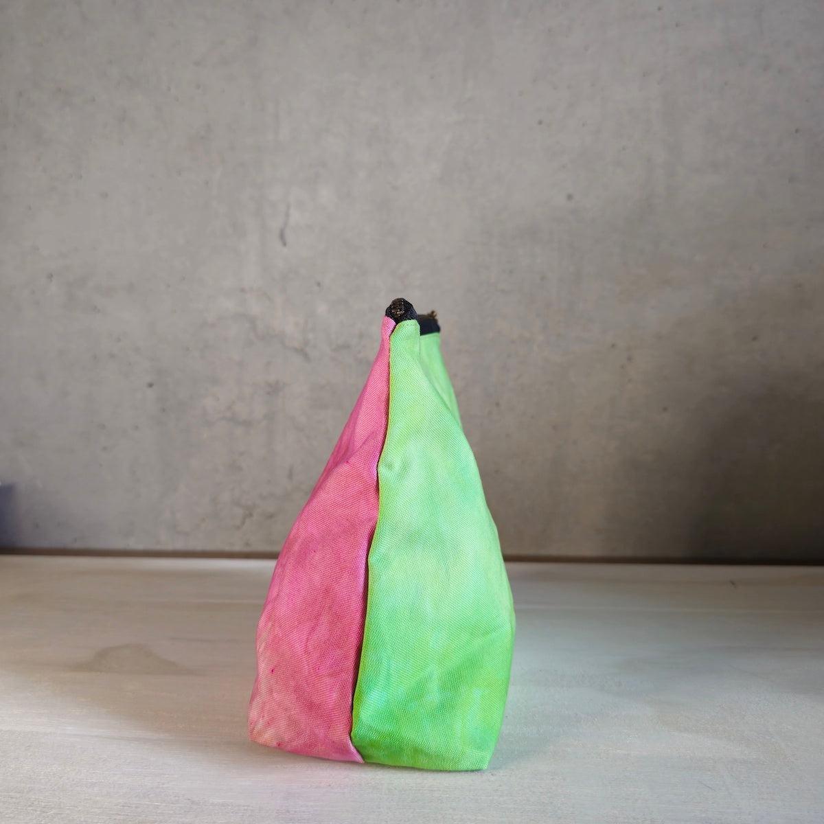 Zip Bag S - Pink & Green-La Cave à Laine