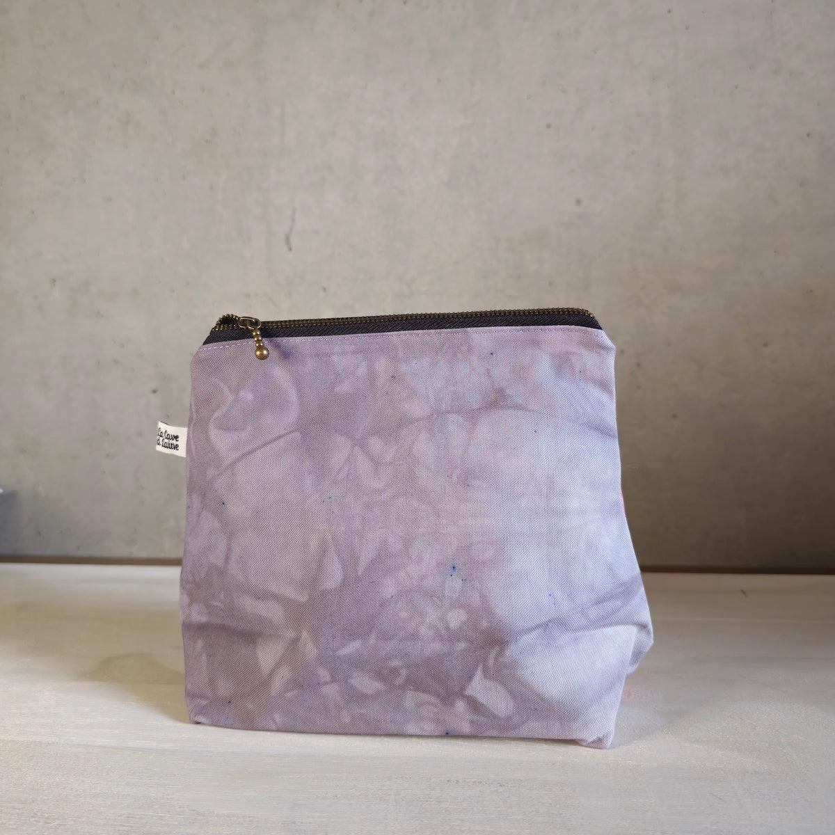 Zip Bag S - Grey & Pink-La Cave à Laine