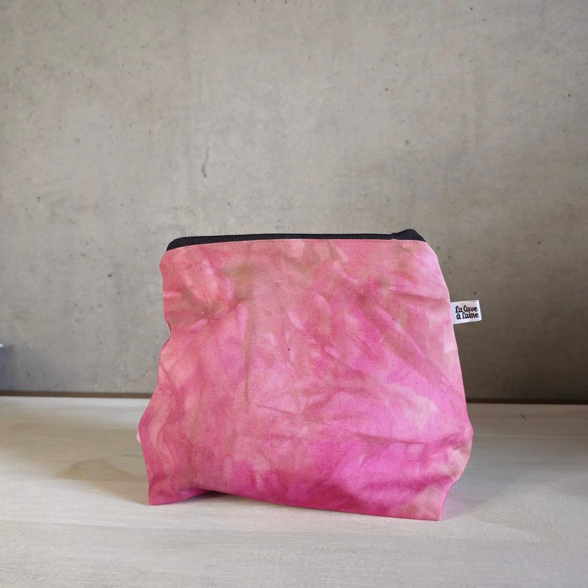 Zip Bag S - Grey & Pink-La Cave à Laine