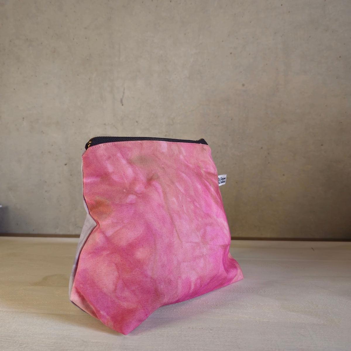 Zip Bag S - Grey & Pink-La Cave à Laine