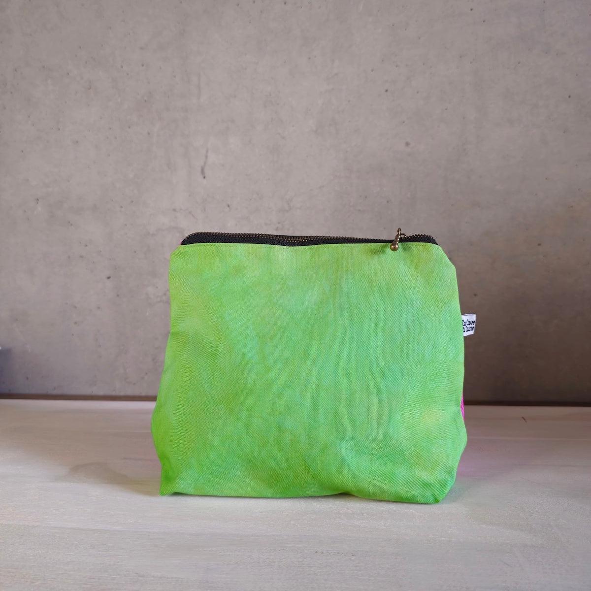 Zip Bag S - Fuchsia & Green-La Cave à Laine