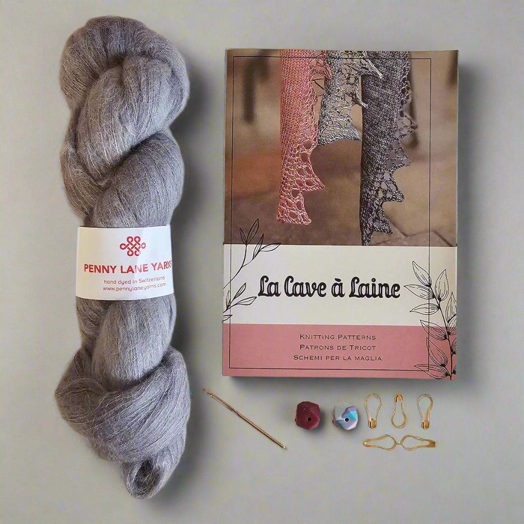 Knitting Kit - Penny Lane Suri & Silk Blank Space Scarf - Ain't Sunshine-La Cave à Laine